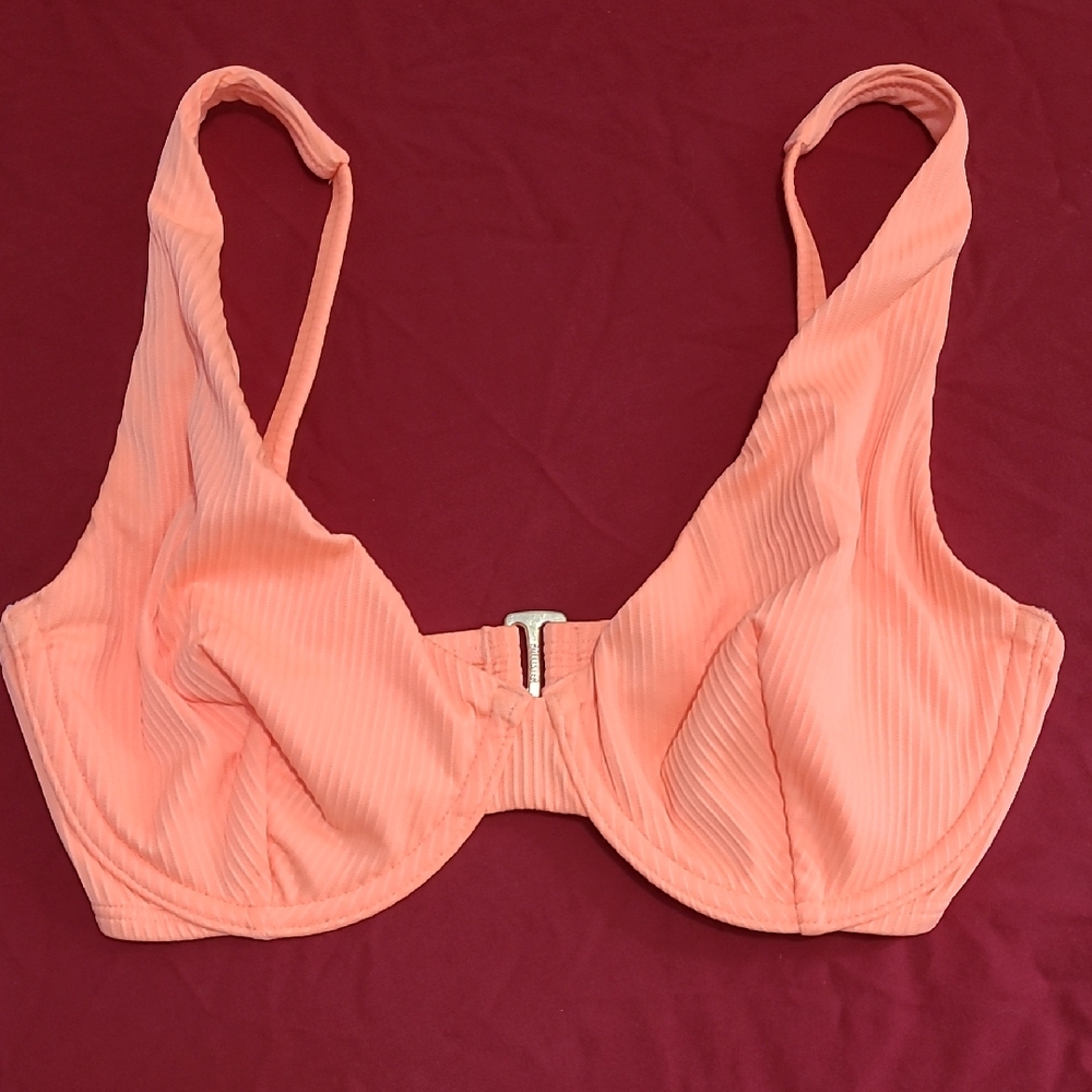 Peach Underwire Swim Top